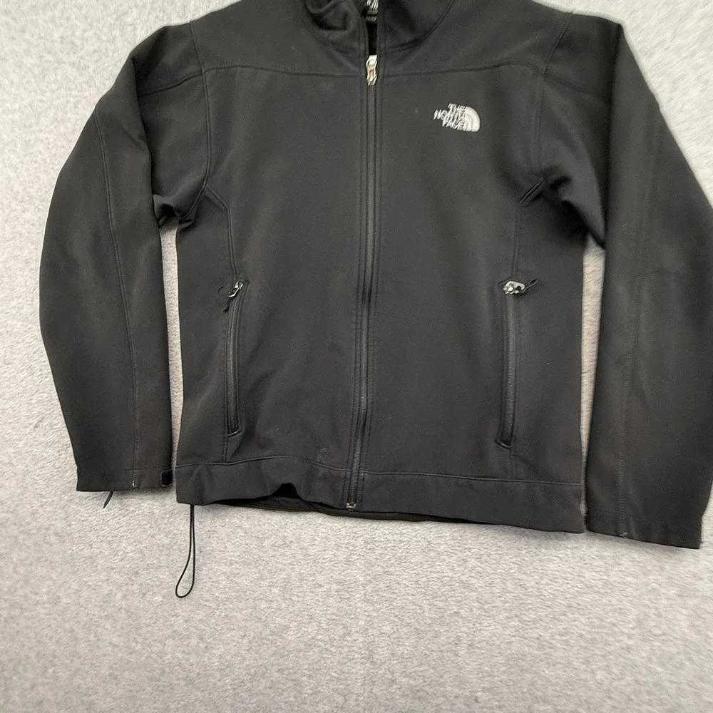 North Face Jacket Mens Small Apex Bionic Black Fleece Lined Stretch Zip Outdoors